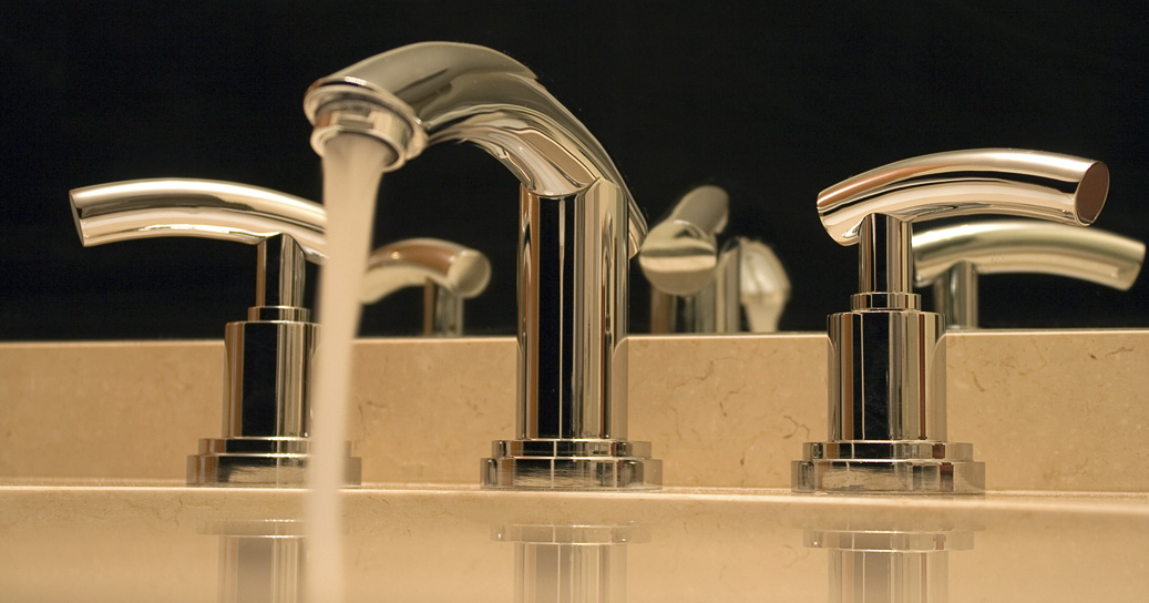 Elegant modern bath taps