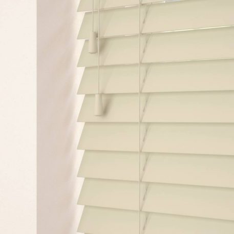 35mm Primary Wood Venetian Blinds Parchment