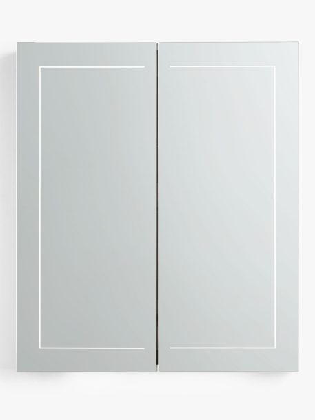 John Lewis Enclose Double Mirrored and Illuminated Bathroom Cabinet