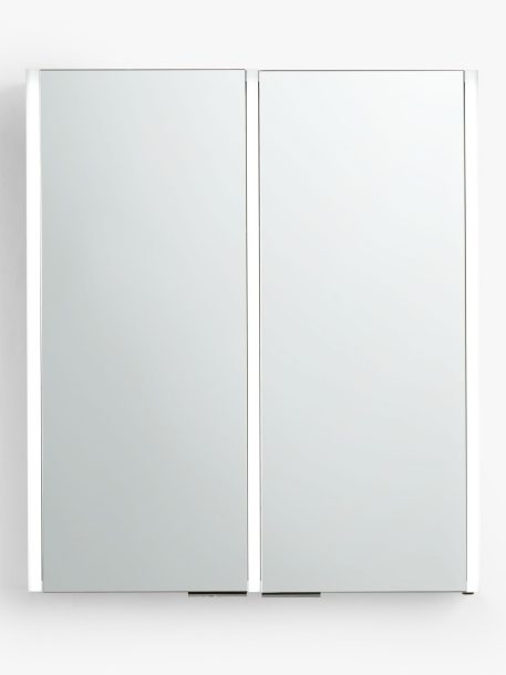 John Lewis Vertical Double Mirrored and Illuminated Bathroom Cabinet