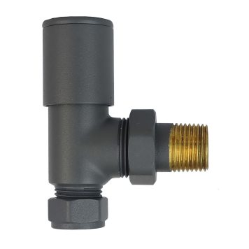 Angled Radiator and Towel Rail Valve Set in Anthracite - Pair