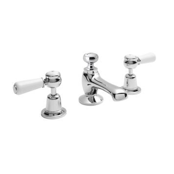 Balterley Dome Lever 3 Tap Hole Basin Tap Waste