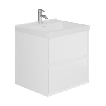 Madison 600mm Wall Hung 2 Drawer Vanity Unit and Basin - White