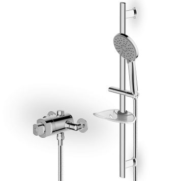 Glenoe Thermostatic Concentric Mixer Shower Tap - Chrome
