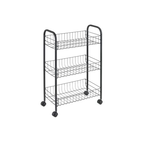 3 Tier Lugano Lava Storage Trolley - Black