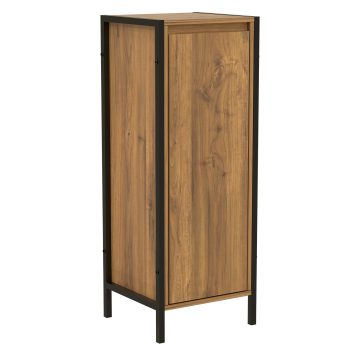 Homebase Edit Bathroom Storage Standalone Cupboard - Mango Oak Effect