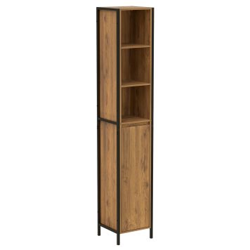 Homebase Edit Bathroom Storage Tall Boy - Mango Oak Effect