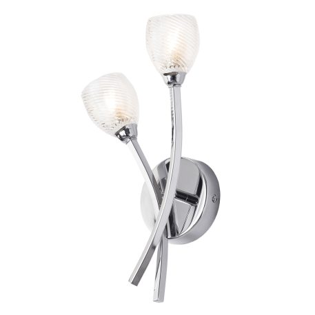 Catri 2 Light Bathroom Wall Light - Chrome