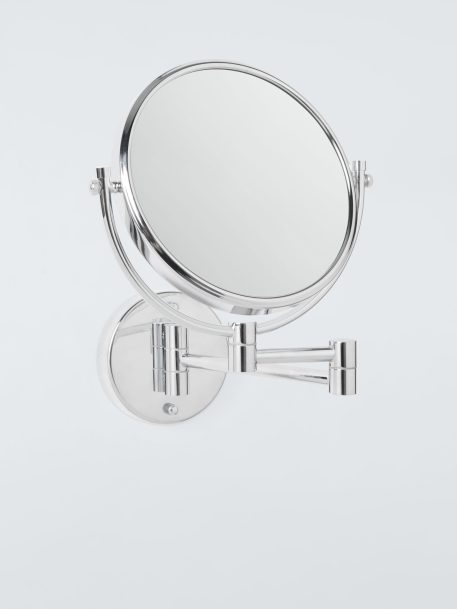 John Lewis Opus Wall-Mounted Magnifying Shaving Mirror, Chrome