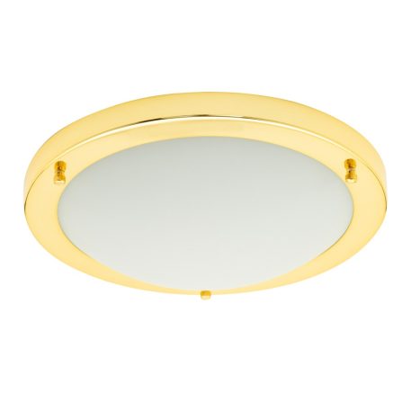 Mari Flush 18 Watt Large LED Flush Bathroom Ceiling Light - Brass