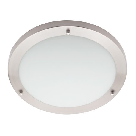 Mari Flush 18 Watt Large LED Flush Bathroom Ceiling Light - Satin Nickel