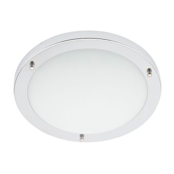 Mari Large Flush Bathroom Ceiling Light - Chrome