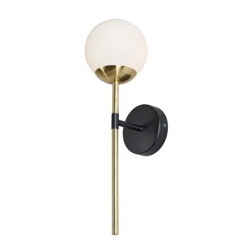 Sydney Bathroom Wall Light - Black and Brass