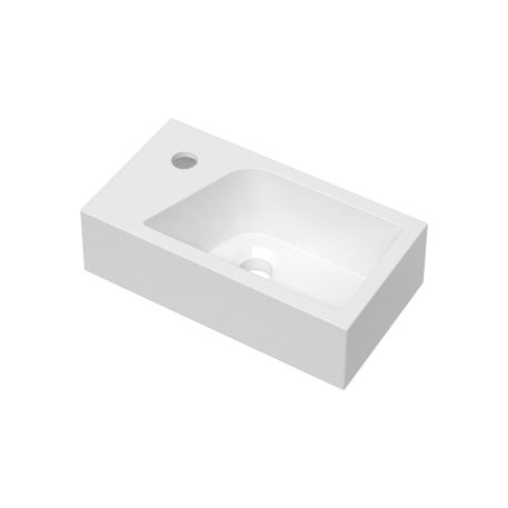 Lindo Mineralcast Cloakroom Basin (LH Taphole)