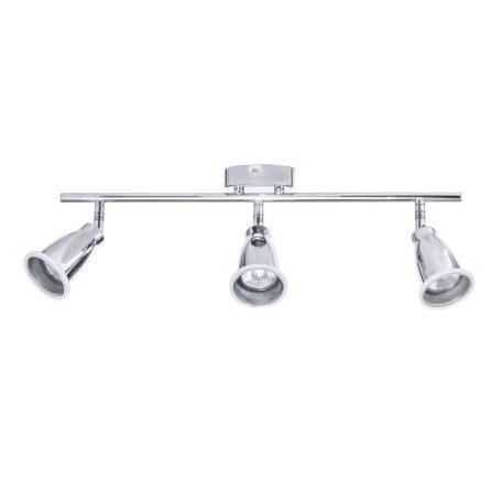 Taurus 3 Light Bathroom Ceiling Spotlight Bar - Chrome