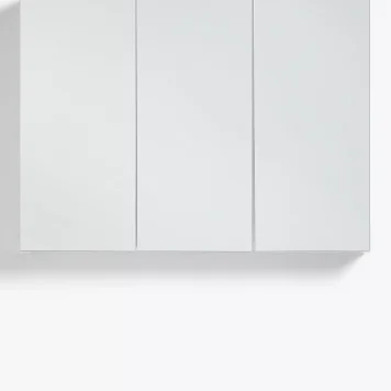 John Lewis White Gloss Triple Mirrored Bathroom Cabinet