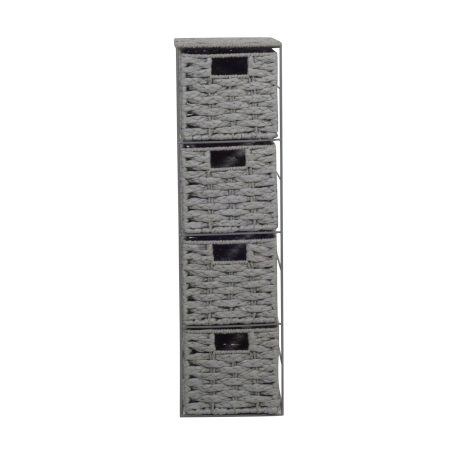 Paper 4 Drawer Storage Tower - Grey