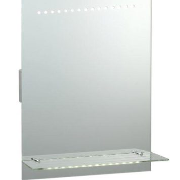 39237 Omega LED Illuminated Bathroom Mirror With Glass Shelf