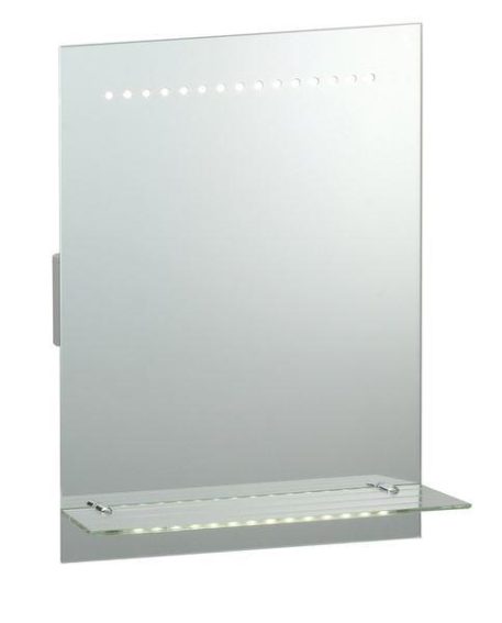 39237 Omega LED Illuminated Bathroom Mirror With Glass Shelf