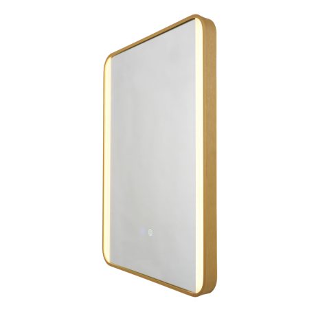 Aiga CCT LED Bathroom Mirror with Motion Sensor and Demist - Satin Brass