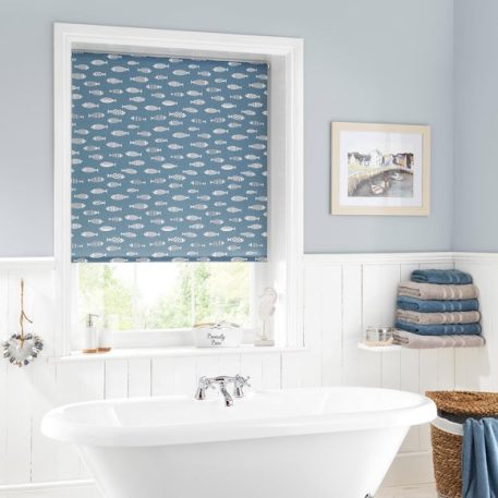 Blue Fish Daylight Moisture Resistant Roller Blind