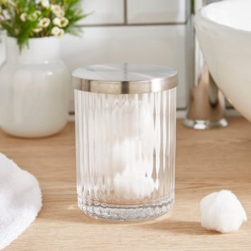 London Ribbed Glass Storage Jar