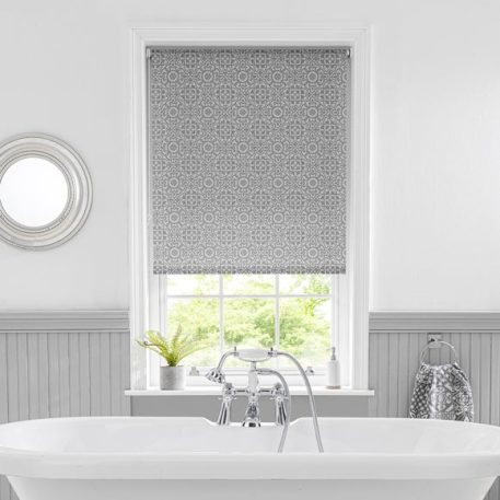 Purity Tile Grey Moisture Resistant Daylight Roller Blind