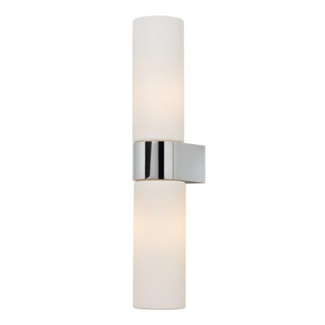 Tierra Bathroom Wall Light with Opal Glass - Chrome