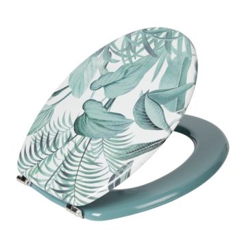 Tropical Toilet Seat with Green Ring