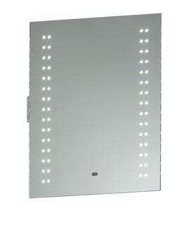 13760 Perle LED Illuminated Bathroom Mirror in Matt Silver