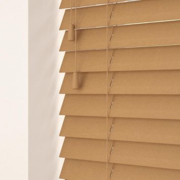 50mm Primary Wood Wooden Venetian Made To Measure Blind Medium Oak