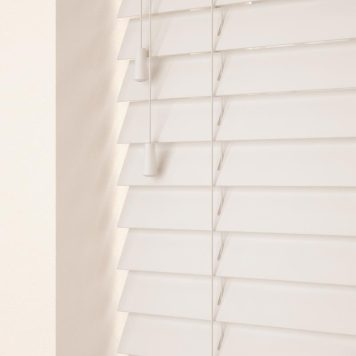 50mm Primary Wood Wooden Venetian Made To Measure Blind Snow