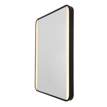 Aiga CCT LED Bathroom Mirror with Motion Sensor and Demist - Matte Black