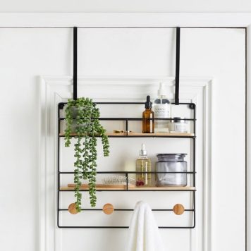 Bamboo Over Door Storage and Hooks