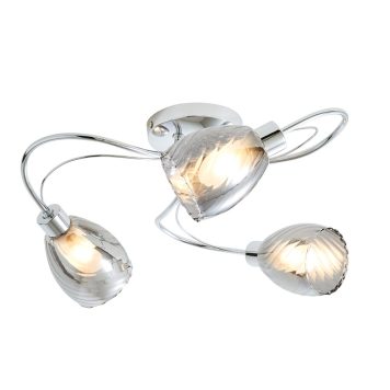 Cora 3 Light Tangle Flush Bathroom Ceiling Light - Chrome