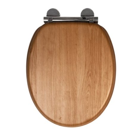 Croydex Hartley Oak Effect Flexi Fix Oval Toilet Seat