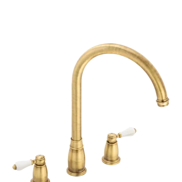 Franke Gloriana Classic Swivel J Spout 2 Lever 3 Hole Basin Tap