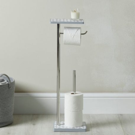 Geo Tile Toilet Butler and Shelf