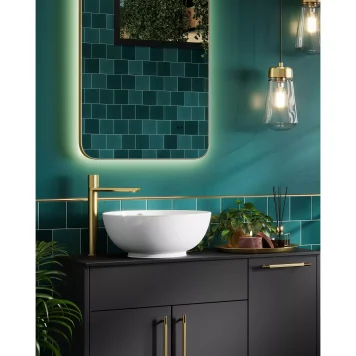 HiB Echo Curve 50 Illuminated Bathroom Mirror