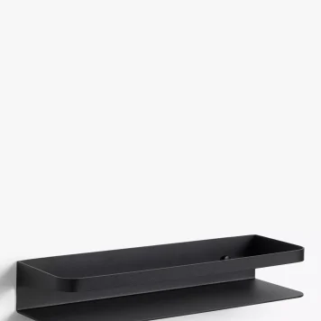 John Lewis ANYDAY Matt Black Reversible Bathroom Shelf