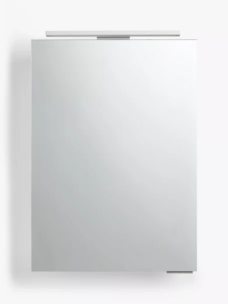 John Lewis Ariel Single Mirrored and Illuminated Bathroom Cabinet