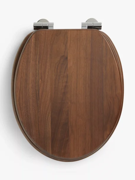 John Lewis Easy-Fix Toilet Seat, FSC-Certified (Walnut Wood), Natural