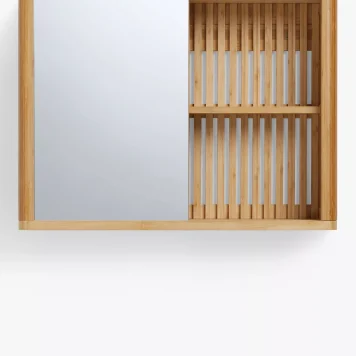 John Lewis Mirrored Slatted Bathroom Cabinet