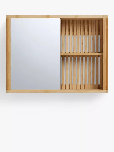 John Lewis Mirrored Slatted Bathroom Cabinet