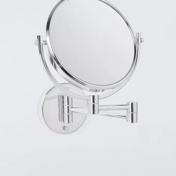 John Lewis Opus Wall-Mounted Magnifying Shaving Mirror, Chrome