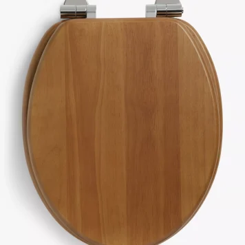 John Lewis Rubberwood Toilet Seat, Natural