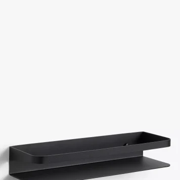 John Lewis Towel Rail / Bathroom Shelf, Matt Black