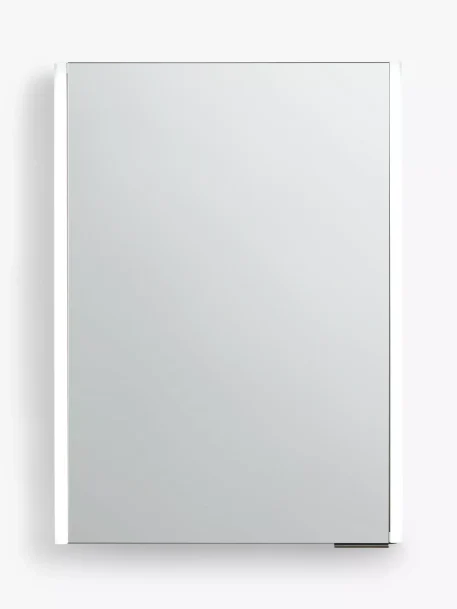 John Lewis Vertical Single Mirrored and Illuminated Bathroom Cabinet