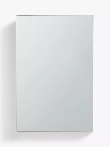 John Lewis White Gloss Single Mirrored Bathroom Cabinet