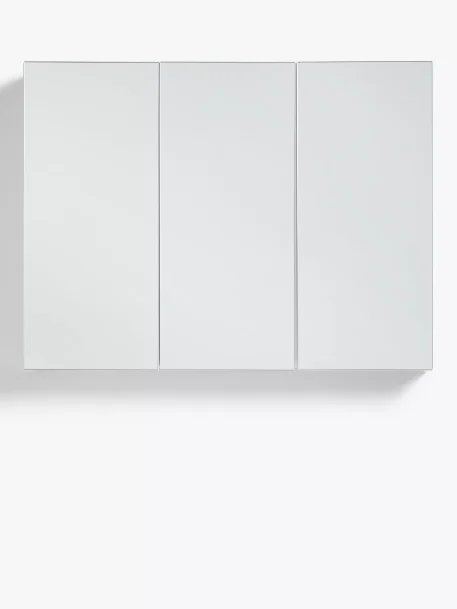 John Lewis White Gloss Triple Mirrored Bathroom Cabinet